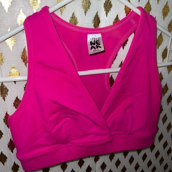 Zumba wear sports bra high impact compression hot pink size S - Picture 2 of 4